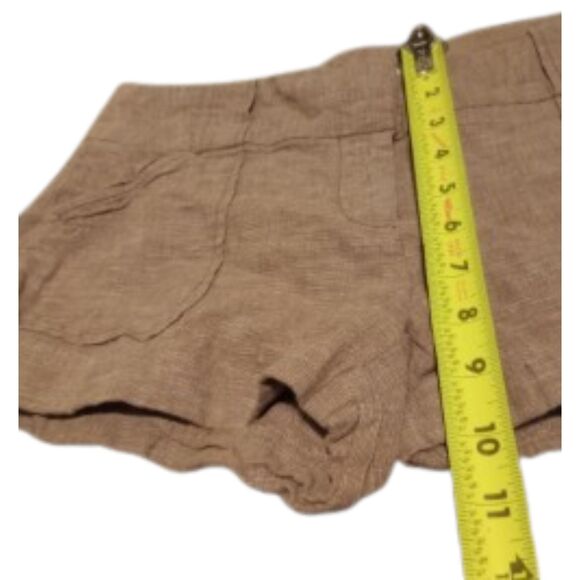 Charlotte Russe Junior's Size 11 Linen Blend Khaki Shorts - Picture 4 of 6